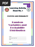 LAS #1 (Statistics & Probability) PDF