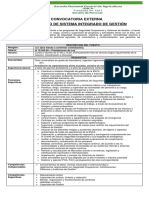 Convocatoria Externa Encargado de Sistema Integrado de Gestión