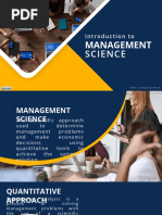 Intro To Management Science