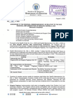 RM - 105 S - 2022 Addendum To The Regional Memorandum No. 98 Relative To The 2022 Regional Implementation of Brigada Eskwela and Brigada Pagbasa