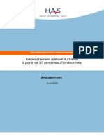 Declenchement Artificiel Du Travail - Argumentaire PDF