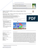 Impacts of Water Residence Time On Nitrogen Budget of Lakes and Reservoirs