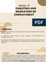 Module 12 Separation and Termination of Employment PDF