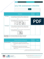 MSD Preliminary Risk Assessment Checklist