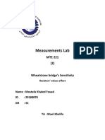 Wheatstone Bridge's Sensitivity, Resistors' Values Effect PDF