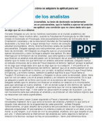 Osvaldo Delgado Explica Cómo Se Adquiere La Aptitud para Ser Psicoanalista