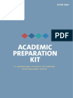 Academic Preparation KIT: 4 International Session of The European Youth Parliament Project