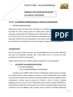 1ère H6-La Première Guerre Mondiale Causes Et Conséquences