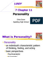 AP Psychology Unit 7 Ch.11 Personality