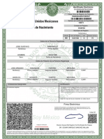 Acta de Nacimiento Mexicana Editable