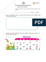 Tome Un Calendario y Observe Sus Partes: Días, Semanas, Meses y Dibuje Lo Que Más Le Llama La Atención