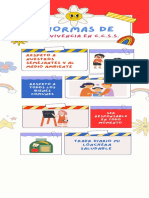 Infografia Normas de Convivencia en Casa Colorida Verde y Beige