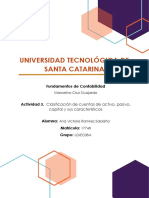 Actividad 3. Clasificacion de Cuentas de Activo, Pasivo y Capital