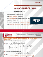 Chap 7 BASIC DIFFERENTIATION (S - Week 10)