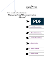 Sensacore Hyperterminal Standard Interface Serial USB or RS-232 Manual