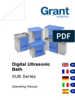 Grant Ultra Sonic Water Baths Xub Series Manual