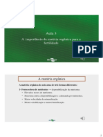 03 - A Importância Da Matéria Orgânica para Fertilidade Do Solo PDF