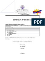 Cert of Candidacy