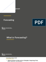 Forecasting