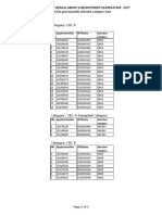 2nd List - Provisionally Selected - Categorywise