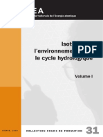 Isotopes Dans La Cycle Hydrologique Vol 1 PDF