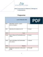 Programme 2ème Semaine DU Fertilité 2022