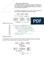 Operaciones Matriciales en Java