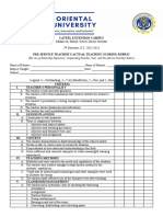 Pre-Service Teacher's Actual Teaching Scoring Rubric