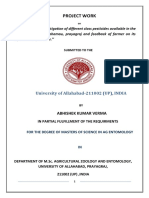 Investigation of Insecticide and Pesticides in Use Local Area Crop by Abhishek Kumar Verma