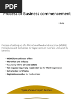 Process of Business Commencement