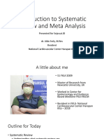 Introduction To Systematic Review and Meta Analysis UPDATED