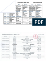 Emploi Du Temps 2022-2023