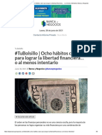 8 Ocho Hábitos Clave para Lograr La Libertad Financiera o Al Menos Intentarlo - Banca y Negocios