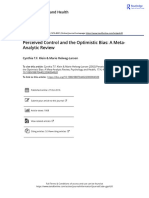 Perceived Control and The Optimistic Bias A Meta Analytic Review PDF