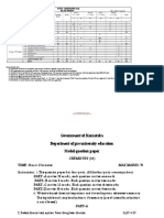 2nd Puc Chemistry Model Question Paper 2023