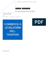 (Ecolebooks - Com) COMMERCE A LEVEL (FORM SIX) NOTES - TAXATION