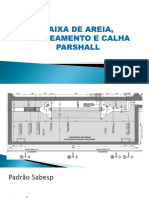 Slide - Gradeamento, Calha Parshall e Caixa de Areia