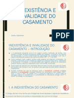 InexistÃ Ncia e Invalidade Do Casamento PDF