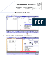 Procedimento Zeramento Torre (Atualizado) - Mitsubishi M70