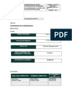 Fecha: Universidad de Cundinamarca