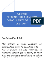 Reconocer La Santidad Como La Meta de La Vida Cristiana