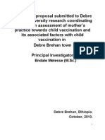 Asessment of Mother's Practice Towards Child Vaccination and Its Associated Factors With Child Vaccination in