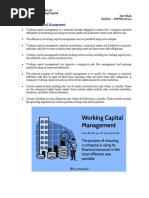 Financial Management Project Roll No KSPMCAA012 Dev Shah Mcom Part 2 Sem 4 2022-2023 Management of Working Capital