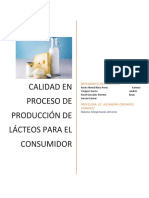 Calidad en El Proceso de Producción de Lácteos para El Consumidor