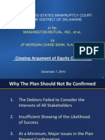 Washington Mutual (WMI) - Closing Argument of The Equity Committee (1st Confirmation Hearing in December 2010)