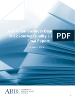 ABDC 2022 Journal Quality List Review Report 150323