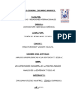 Analisis de Sentencia 77-2013-AC