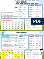 Grade 4 Mental Maths Worksheet 1 PDF