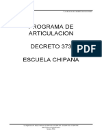 Programa de Articilacion Decreto 373