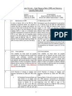 Changes Made in Master Circular - Cash Reserve Ratio (CRR) and Statutory Liquidity Ratio (SLR)